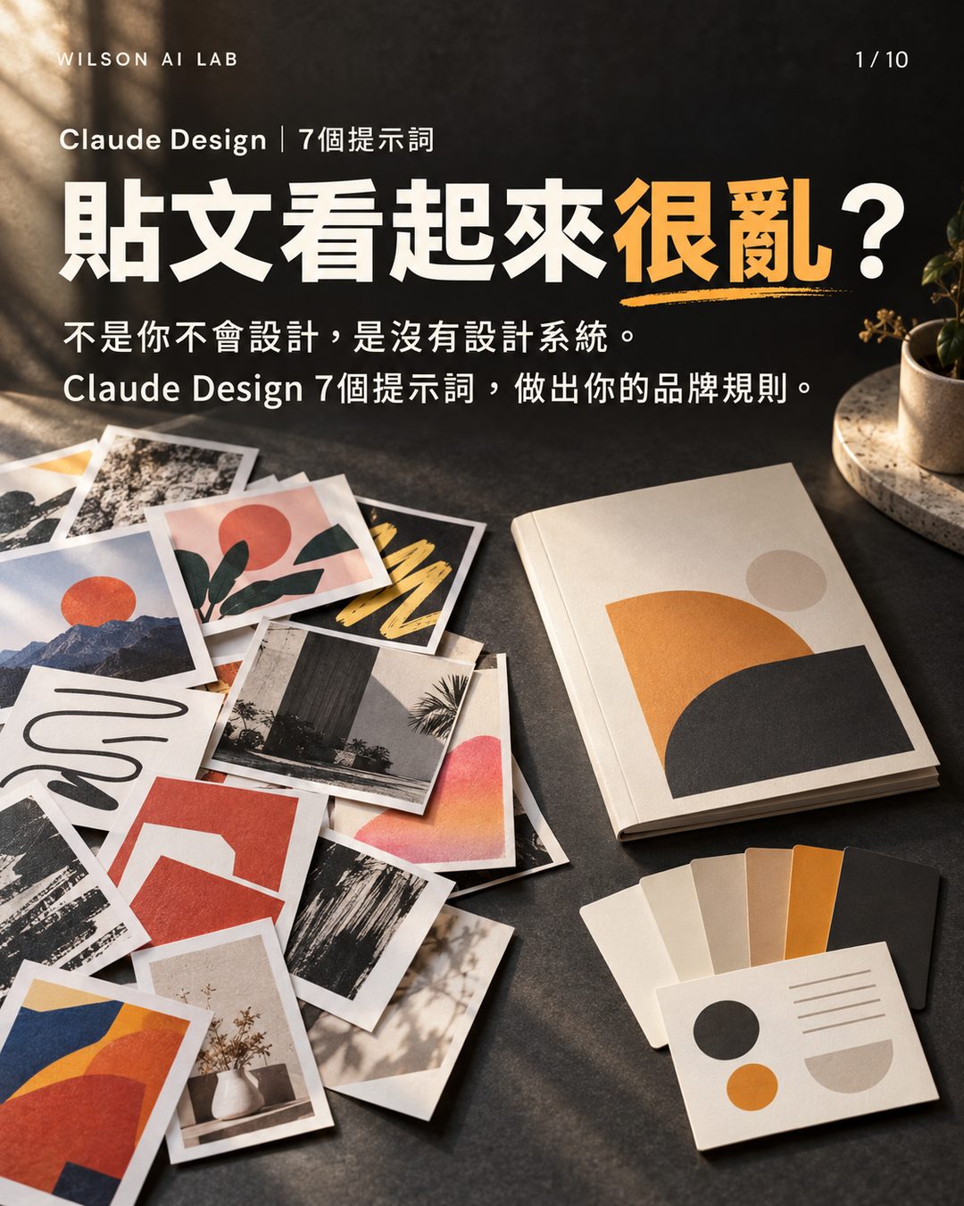 Claude Design 7段提示詞IG輪播封面